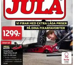 Jula Höglyftande lågprofildomkraft 2,5 t 75-510 mm erbjuda