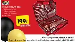 Jula Borr-/bitsset 246 delar erbjuda