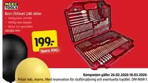 Borr-/bitsset 246 delar