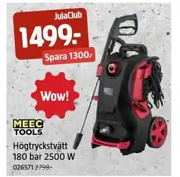 Jula Högtryckstvätt 180 bar 2500 W, Medlemspris erbjuda