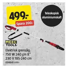 Jula Elektrisk grensåg 750 W 240 cm 8” 230 V 185-240 cm erbjuda