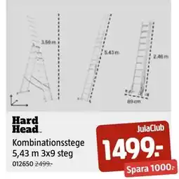 Jula Kombinationsstege 5,43 m 3x9 steg, Medlemspris erbjuda