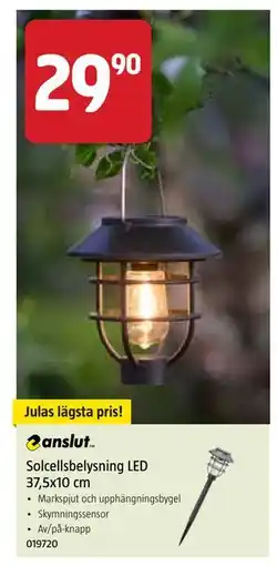 Jula Solcellsbelysning LED 37,5x10 cm erbjuda