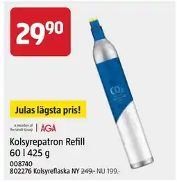 Jula Kolsyrepatron Refill 60 l 425 g erbjuda
