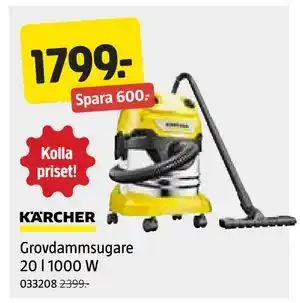 Jula Grovdammsugare 20 l 1000 W erbjuda
