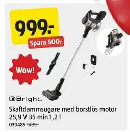 Jula Skaftdammsugare med borstlös motor 25,9 V 35 min 1,2 l erbjuda
