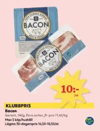 Hemköp Garant Bacon erbjuda