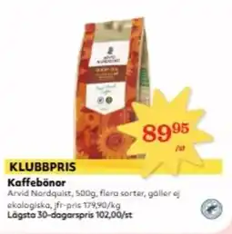 Hemköp Arvid Nordquist Kaffebönor erbjuda