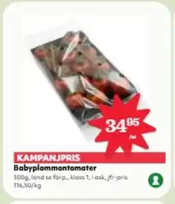 Hemköp Babyplommontomater erbjuda