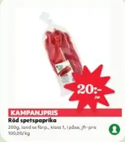 Hemköp Röd spetspaprika erbjuda