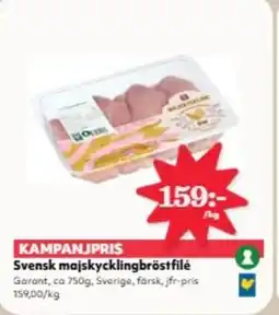 Hemköp Garant Svensk majskycklingbröstfilé erbjuda