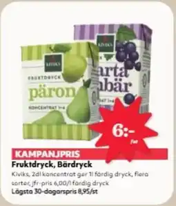 Hemköp Kiviks Fruktdryck, Bärdryck erbjuda