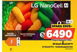 Power LG 4K Smart NanoCell TV 65NANO8EA6A erbjuda