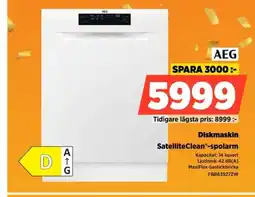 Power AEG Diskmaskin FBB63927ZW erbjuda