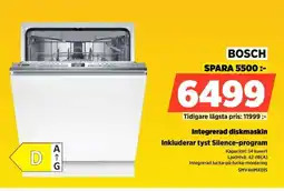 Power BOSCH Integrerad diskmaskin SMV4HMX01S erbjuda