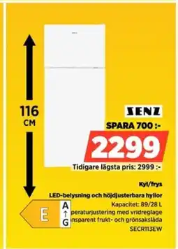 Power SENZ Kyl/frys SECR113EW erbjuda