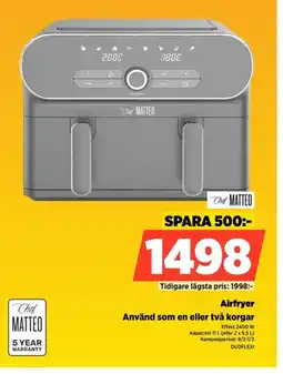 Power Chef Matteo Airfryer DUOFLEXI erbjuda
