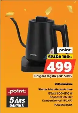 Power Point Vattenkokare POWK5030BK erbjuda