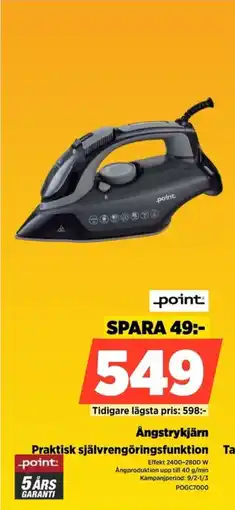 Power Point Ångstrykjärn POGC7000 erbjuda