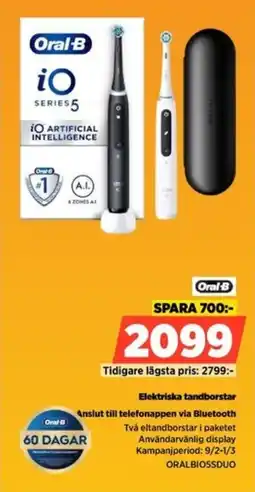 Power Oral-B Elektriska tandborstar ORALBIOSSDUO erbjuda
