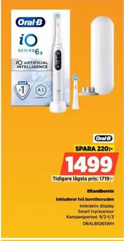 Power Oral-B Eltandborste ORALBIO6SWH erbjuda