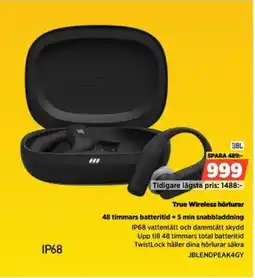 Power JBL True Wireless hörlurar JBLENDPEAK4GY erbjuda