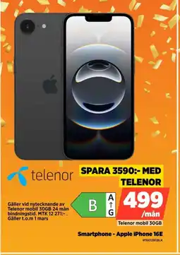 Power Smartphone-Apple iPhone 16E IP16E128GBLK erbjuda