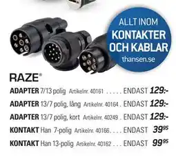 thansen KONTAKTER OCH KABLAR erbjuda