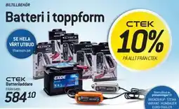 thansen 10%. PÅ ALLT FRÅN CTEK erbjuda