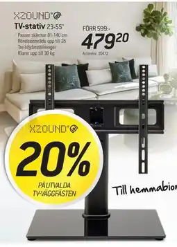 thansen 20% PÅ UTVALDA TV-VÄGGFÄSTEN erbjuda