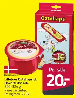 Fleggaard Lillebror Ostehaps el. Havarti Ost 60+ erbjuda