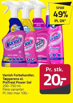 Fleggaard Vanish Forbehandler, Tæpperens el. PreTreat Power Gel erbjuda