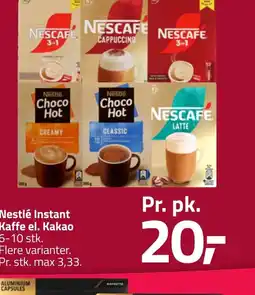 Fleggaard Nestlé Instant Kaffe el. Kakao erbjuda