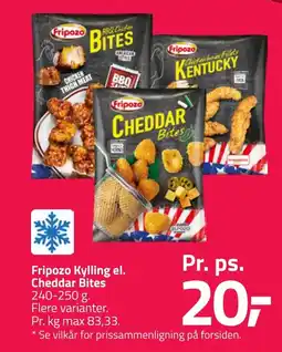 Fleggaard Fripozo Kylling el. Cheddar Bites erbjuda