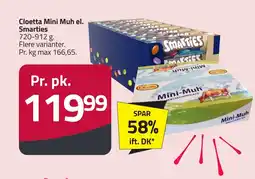 Fleggaard Cloetta Mini Muh el. Smarties erbjuda
