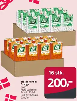 Fleggaard Tic Tac Mint el. Orange erbjuda