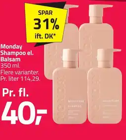 Fleggaard Monday shampoo el. balsam erbjuda