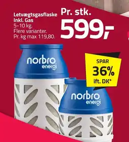 Fleggaard Letvægtsgasflaske Inkl. Gas erbjuda