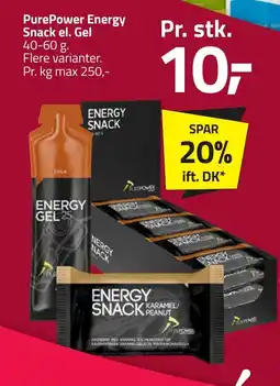 Fleggaard PurePower Energy Snack el. Gel erbjuda