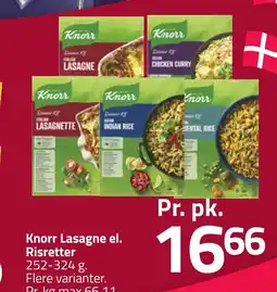 Fleggaard Knorr Lasagne el. Risretter erbjuda