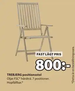 JYSK TREBJERG positionsstol erbjuda
