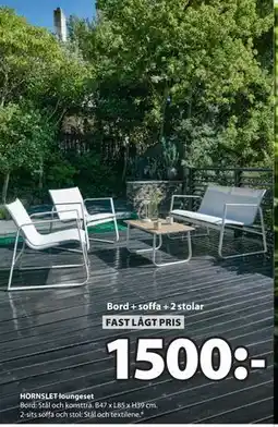JYSK HORNSLET loungeset erbjuda