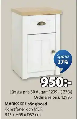 JYSK MARKSKEL sängbord erbjuda