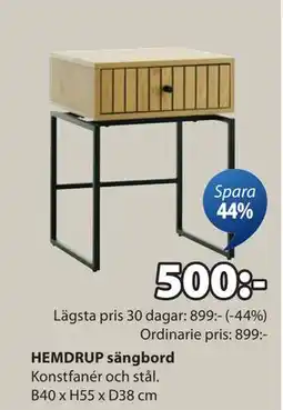 JYSK HEMDRUP sängbord erbjuda
