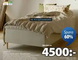 JYSK KVENNA M resårbotten sand-91 + VOLA bäddmadrass erbjuda
