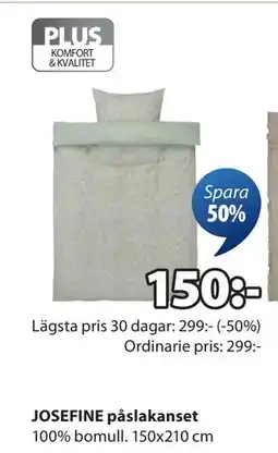 JYSK JOSEFINE påslakanset erbjuda