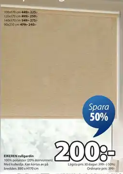 JYSK EIKEREN rullgardin erbjuda