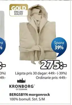 JYSK BERGSBYN morgonrock erbjuda