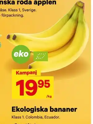 City Gross Ekologiska bananer erbjuda