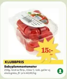 Hemköp Babyplommontomater erbjuda
